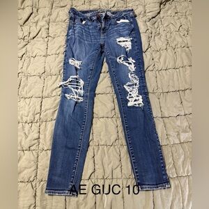 AE Distressed Blue Jeans
